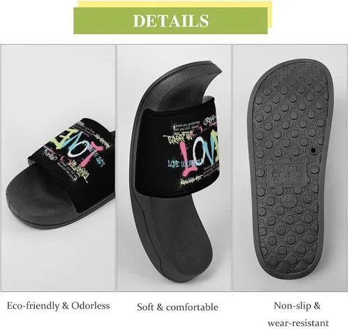 Vista 3 de Sandalias personalizadas, sandalias informales para interiores, estampadas, imprime tu imagen, foto, zapatos personalizados para hombres y mujeres