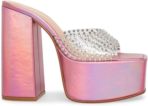 Vista 2 de Steve Madden Sandalias de plataforma con adornos de rubí para mujer
