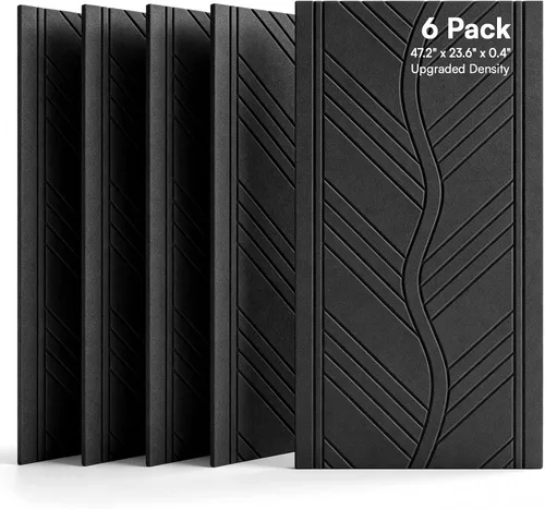 Vista 32 de SODOCT - Paquete de 2 paneles de espuma acústica grandes para cajas de huevos, 48 x 24 x 1.2 pulgadas, espuma a prueba de sonido de alta densidad