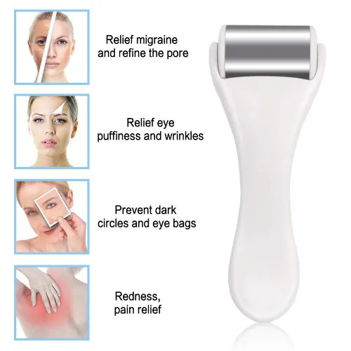 Vista 2 de MAANGE Rodillo de hielo para cara y ojos, hinchazón, migraña, alivio del dolor y lesiones menores, productos para el cuidado de la piel, masajeador