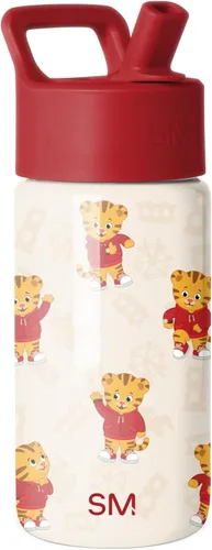 Vista 37 de Simple Modern Botella de agua para niños con tapa con pajilla, vaso aislado de acero inoxidable de 14 onzas para niños y a prueba de derrames