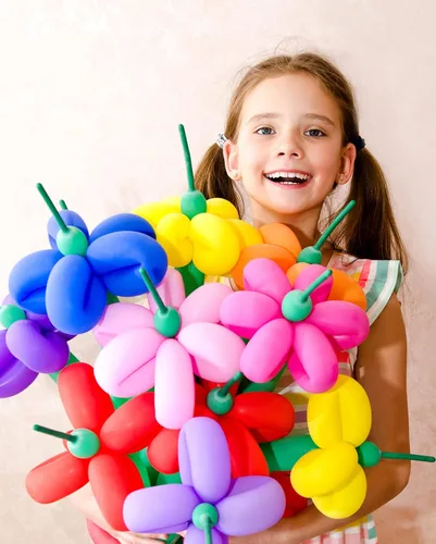 Vista 7 de 200 globos giratorios, 260 globos largos de colores surtidos