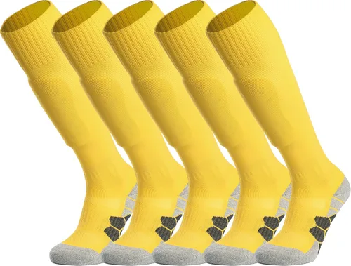 Vista 36 de APTESOL - Calcetas de fútbol hasta la rodilla (paquetes de 1/3/5) Calcetas acojinadas para niños, jóvenes, adultos, para equipos deportivos OTC