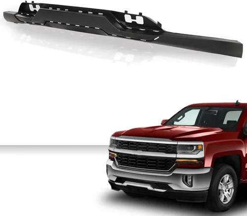 Vista 2 de CROSSDESIGN - Cenefa inferior para parachoques delantero con agujeros para gancho de remolque Compatible with Chevy Silverado 1500