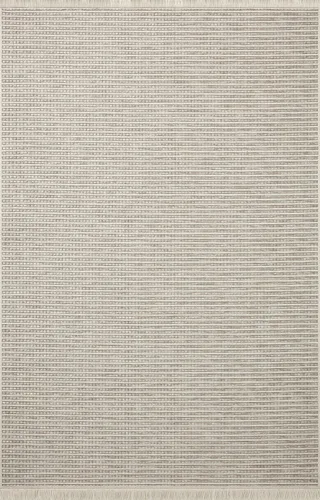 Vista 4 de Loloi Amber Lewis Malibu Collection MAB-04 - Alfombra decorativa Beige/Dove de 2 pies 3 pulgadas x 3 pies 9 pulgadas