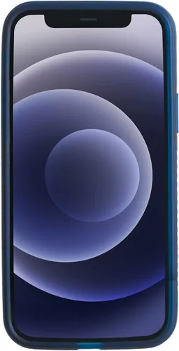 Vista 4 de BodyGuardz Funda Stack de protección contra impactos de 10 pies compatible con iPhone 12 Mini (dos tonos azul marino)