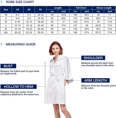 Vista 7 de AW BRIDAL - Bata estilo kimono de satén para mujer