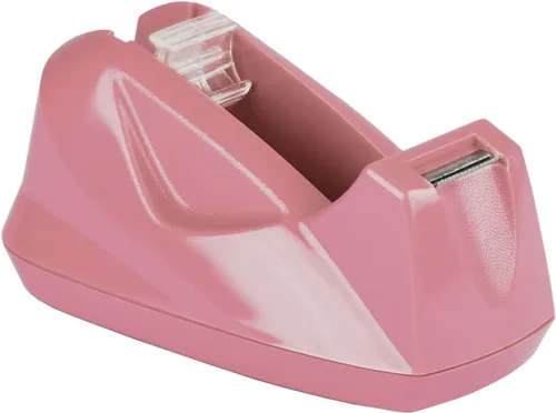 Vista 2 de Acrimet Dispensador de cinta de escritorio prémium con base antideslizante (resistente) (color rosa)