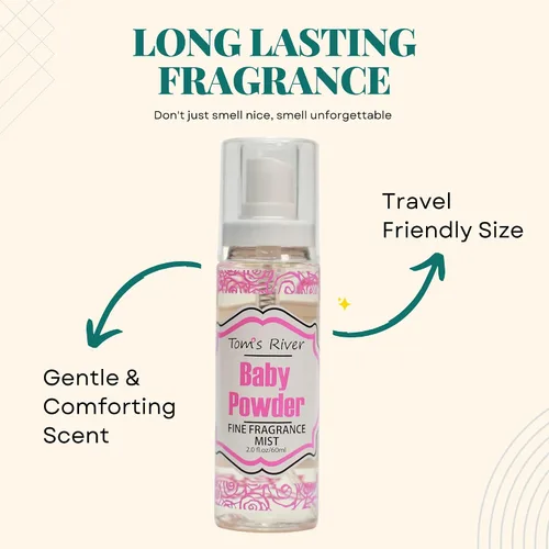 Vista 2 de Infinix Baby Fresh Powder - Fragancia fina en polvo, 2 onzas líquidas, paquete de 3, spray corporal para mujeres, perfume suave y duradero
