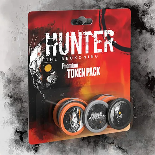 Vista 3 de Renegade Game Studios Hunter: The Reckoning Premium Token Pack - 15 fichas, Peligro de pista y desesperación