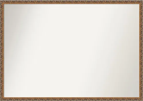 Vista 225 de Amanti Art Espejo de baño de bronce para sobre fregadero, 29 x 19 pulgadas, espejo rectangular de bronce antiguo, marco de madera tradicional