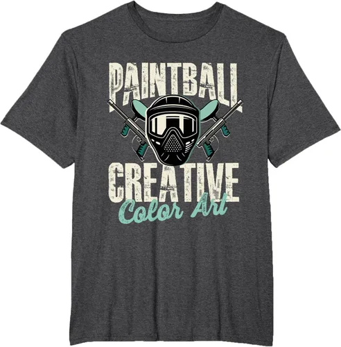Vista 21 de Paintball Creative Color Art - Camiseta Paintball Paintball, Negro