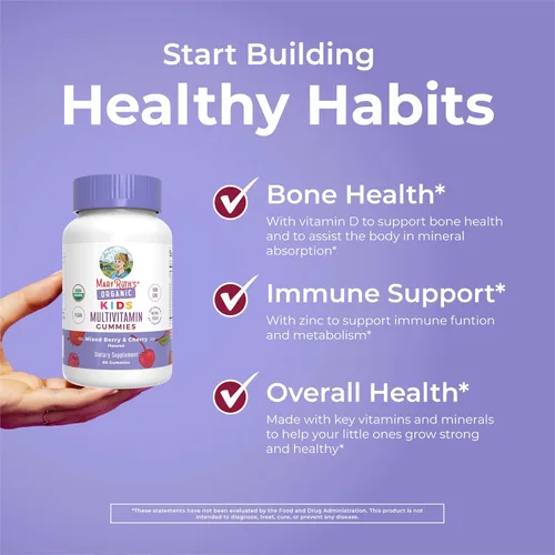 Vista 6 de MaryRuth Organics Vitaminas para niños Multi Suministro para 1 mes Gomitas multivitamínicas para niños de 4 años en adelante Multivitamínico