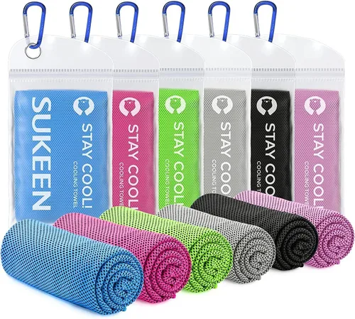 Vista 16 de Sukeen Paquete de 12 toallas refrescantes (40 x 12 pulgadas) para cuello y cara, suaves y transpirables para el cuello, toalla de hielo para climas