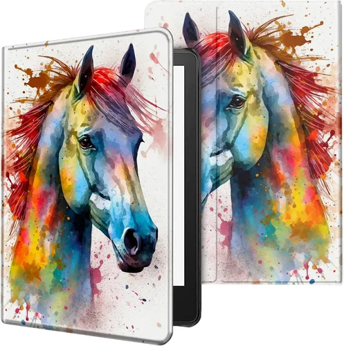 Vista 37 de Funda para tablet Kindle Fire 7 2019/2017 lanzamiento 9ª/7ª generación 7 pulgadas, ligera, protectora de piel sintética, cubierta inteligente