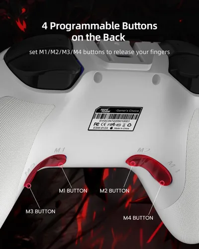 Vista 7 de REDSTORM Control Switch Pro para Nintendo SwitchSwitch LiteOLEDAndroidiOSPC, controlador de interruptor inalámbrico con 4 botones programables