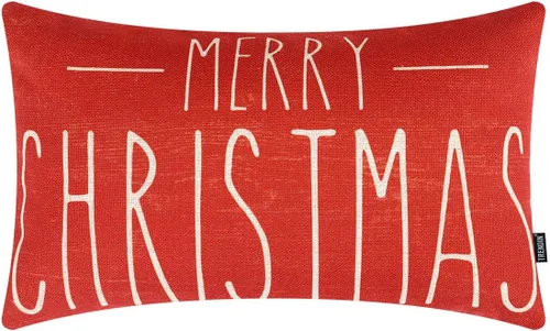 Vista 13 de TRENDIN PL1064TR - Funda de almohada navideña de 12 x 20 pulgadas, decoración de Navidad, de lino, rectangular, decorativa, lumbar, para cintura, 12