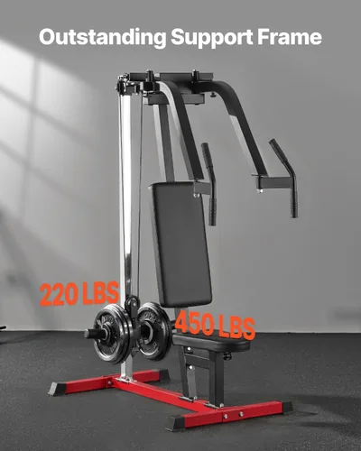 Vista 2 de VEVOR, máquina de apertura de pecho, máquina especializada para tren superior para gimnasio en casa, apertura ajustable y máquina de deltoides