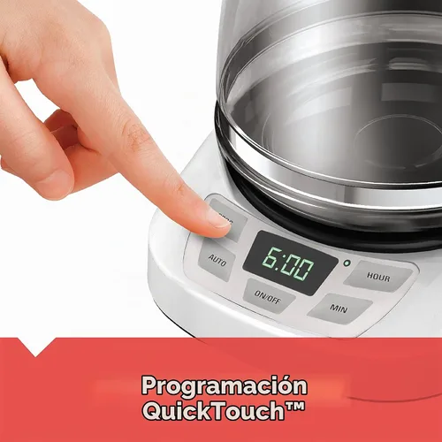 Vista 6 de BLACK+DECKER Cafetera digital de 12 tazas, CM1160B, programable, lavable y cafetera digital de 12 tazas, CM1160W, filtro de cesta programable