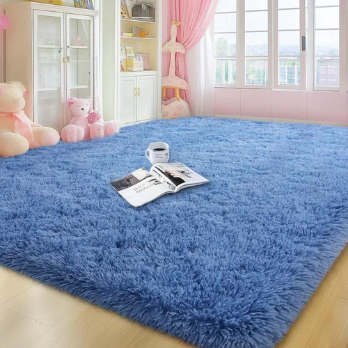 Vista 97 de qulint Alfombra negra para dormitorio, alfombra de área pequeña de 2 x 3 pies para habitación de niños, alfombra suave y mullida para sala de estar