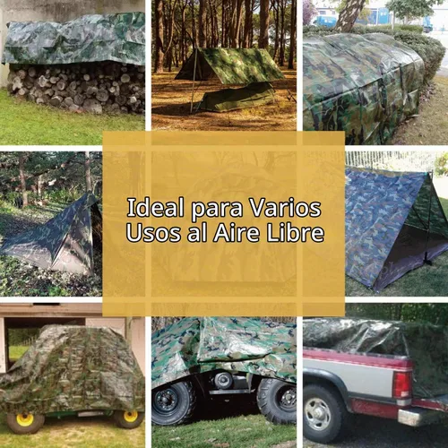 Vista 6 de GUARD SHIELD Lona de camuflaje resistente impermeable de 6 x 6 pies, lona de camuflaje cubierta de polietileno de 10 mil Camuflaje pesado
