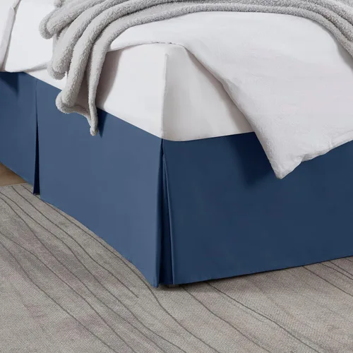 Vista 18 de Nestl Falda de cama individual blanca – Falda de cama de tamaño individual de 14 pulgadas de caída – Faldas de cama de microfibra cepillada – Falda