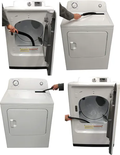 Vista 3 de Accesorio de vacío para ventilación de secadora, herramienta de limpieza de hendiduras para secadora de ropa con cepillo trampa de pelusa y manguera