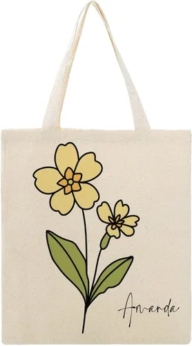 Vista 23 de Bolso de mano personalizado de la flor del nacimiento del mes del nacimiento