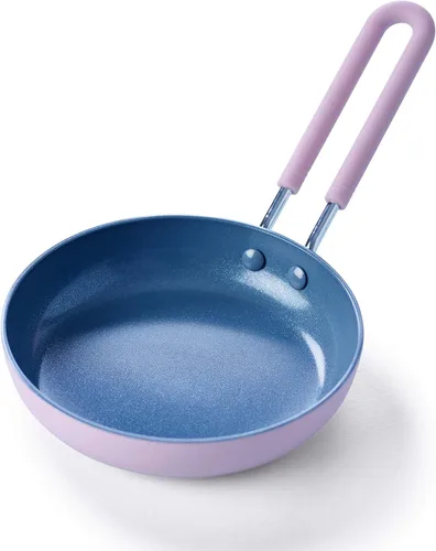 Vista 9 de Sartén GreenPan antiadherente, de cerámica, pequeña y redonda para huevos, de 5", Sartén redondo pequeño para huevos, 5", Gris Negro