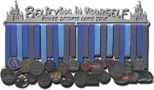 Vista 9 de Allied Medal Hangers - Creer en ti mismo hace que los sueños se hagan realidad - Múltiples opciones de tamaño disponibles - Soporte para medallas