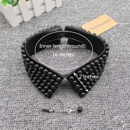 Vista 4 de Trimscraft collar collar de perlas simuladas desmontable falso collar gargantilla ropa accesorio para mujer