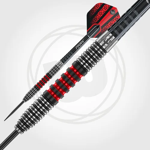Vista 5 de WINMAU Joe Cullen Edición Especial Profesional 90% Tungsteno Juego de dardos con Vuelos y Tallos (Ejes)