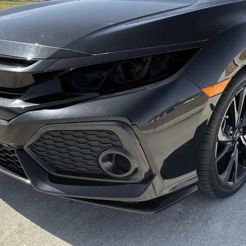 Vista 3 de SlickMod Vinilo precortado tintado en humo para faros delanteros y antiniebla de Honda Civic 2016-2021