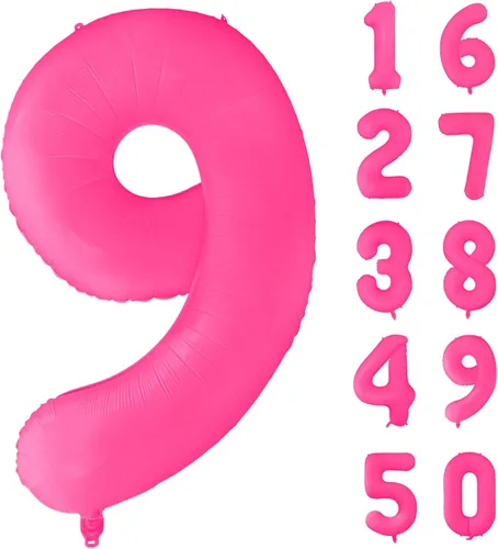 Vista 52 de Globos gigantes de helio de aluminio de 40 pulgadas, color negro, globos digitales grandes del número 0 para decoración de fiesta de cumpleaños
