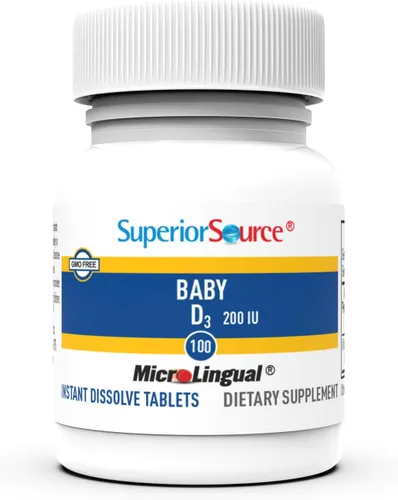 Vista 4 de Superior Source Suplementos nutricionales de fórmula infantil Baby D, 200 UI, 100