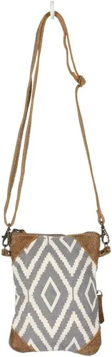 Vista 4 de Myra Bag Gladden S-1357 - Bolso cruzado de lona reciclada, color marrón, talla única, Gris