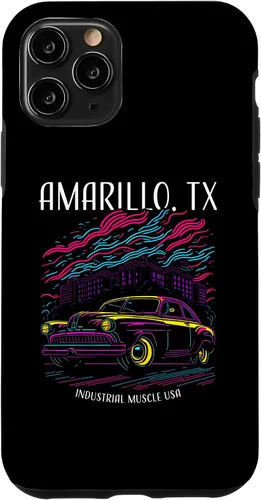 Vista 10 de iPhone 15 Amarillo TX Industrial Muscle USA Classic Hotrod Car Design Case