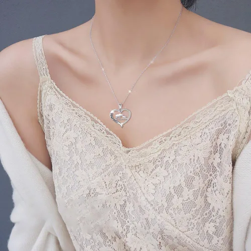 Vista 5 de Collar de plata esterlina para mamá, regalo para el día de la madre, dije o brazalete para mamá