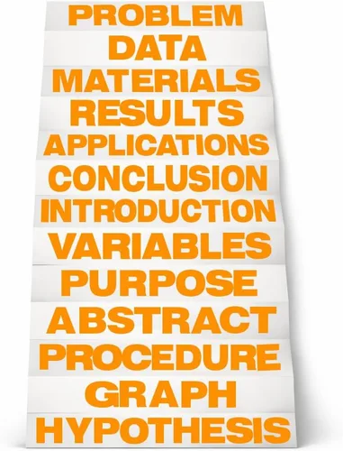 Vista 9 de Mixed Color de 8.5" x 1.375" Science Fair Títulos, clase Pack de 24