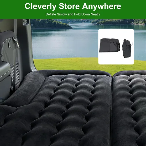 Vista 6 de Colchón de aire SUV, cama inflable para automóvil con 2 almohadas