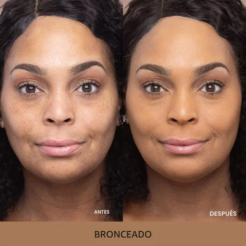 Vista 2 de LAURA GELLER Base Líquida Double Take Cobertura Media a Completa, Acabado mate Natural, Bronceado