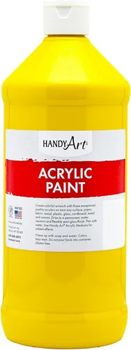 Vista 55 de Handy Art Pintura acrílica, juego de 12 colores, botellas de 16 onzas, acrílico líquido para estudiantes semibrillante, consistencia de flujo