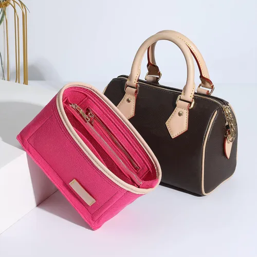 Vista 6 de Doxo Organizador de bolso organizador de bolsas para bolso y bolso bolsa en bolsa perfecto para Speedy 20 y más rosa-S