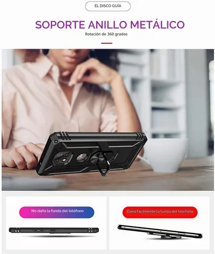 Vista 7 de TJS - Funda compatible con Motorola Moto G Power 2021 (negro)