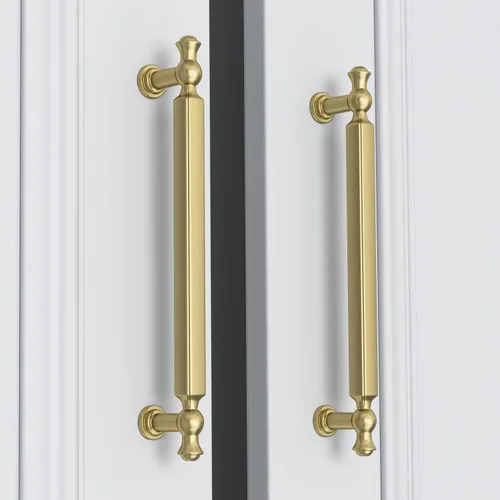 Vista 4 de Goldenwarm Paquete de 5 tiradores de gabinete dorados de 3 pulgadas, manijas de cajón de cocina, accesorios de tocador de aleación de zinc