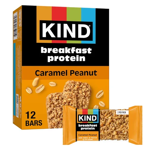 Vista 7 de KIND - Barras de proteína para el desayuno, mantequilla de almendras, snacks saludables, libres de gluten, con 8g de proteína, 6