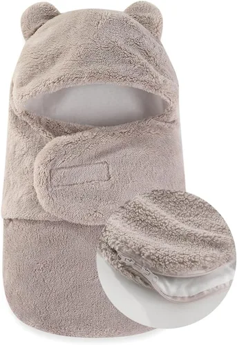 Vista 16 de AiWMGL Manta de Forro Polar para Bebé de Invierno 0-3 Meses Niños Niñas Envoltura Ajustable para Recién Nacido Suave y Cálida Saco de Dormir de Felpa