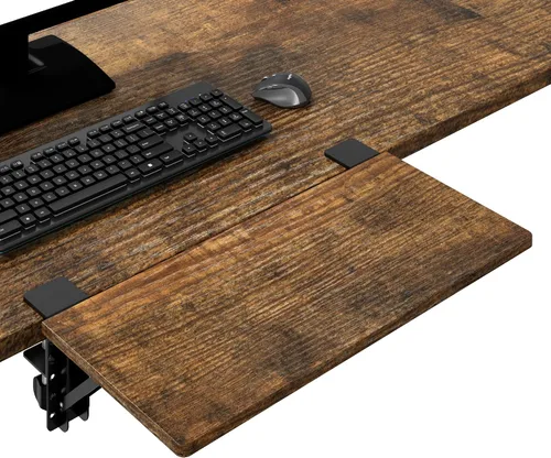 Vista 8 de BONTEC Ergonomic Desk Extender Tray, 9.5"x9.1" Wrist Rest Shelf Negro