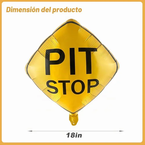 Vista 2 de 2 decoraciones de Pit Crew / Globos de aluminio Pit Stop de 18 pulgadas/Decoraciones de fiesta de Fórmula 1/Decoraciones de fiesta de cumpleaños