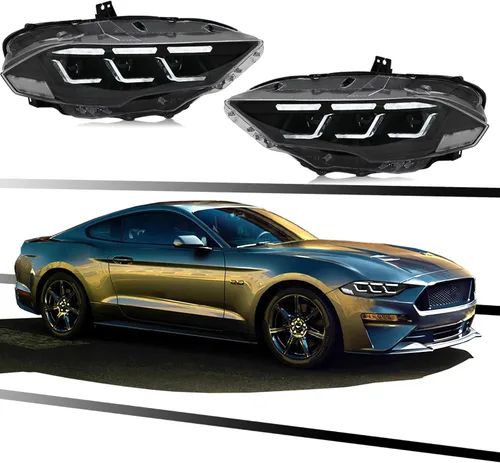 Vista 4 de T T-ABC Mods Faros para Ford Mustang 2015 2016 2017 Todos los Modelos & Shelby GT350 GT500 LED Completo (2015-2017)